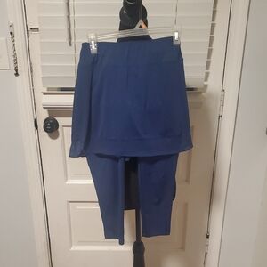 San Soleil Navy Blue Skirted Leggings